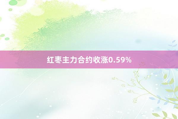 红枣主力合约收涨0.59%