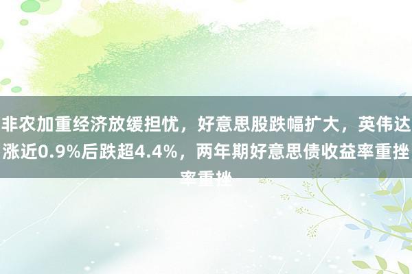 非农加重经济放缓担忧，好意思股跌幅扩大，英伟达涨近0.9%后跌超4.4%，两年期好意思债收益率重挫